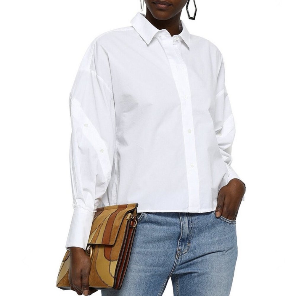 Joie Dangela Billow Sleeve Button Blouse